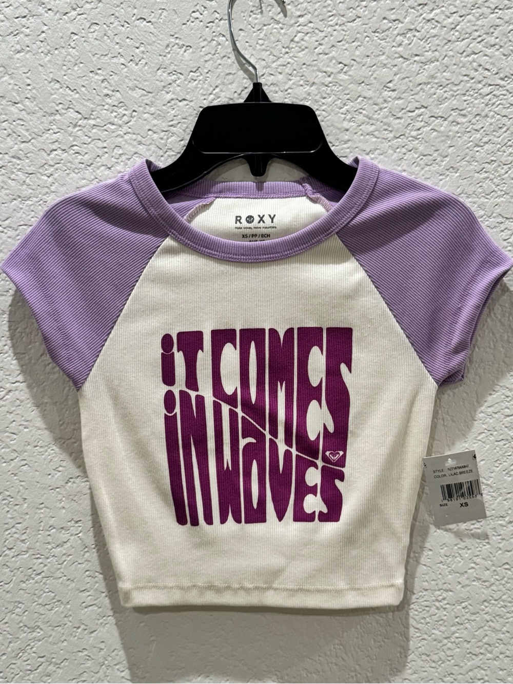 ROXY Comes in Waves Cropped Baby. Size XS - Picture 5 of 7